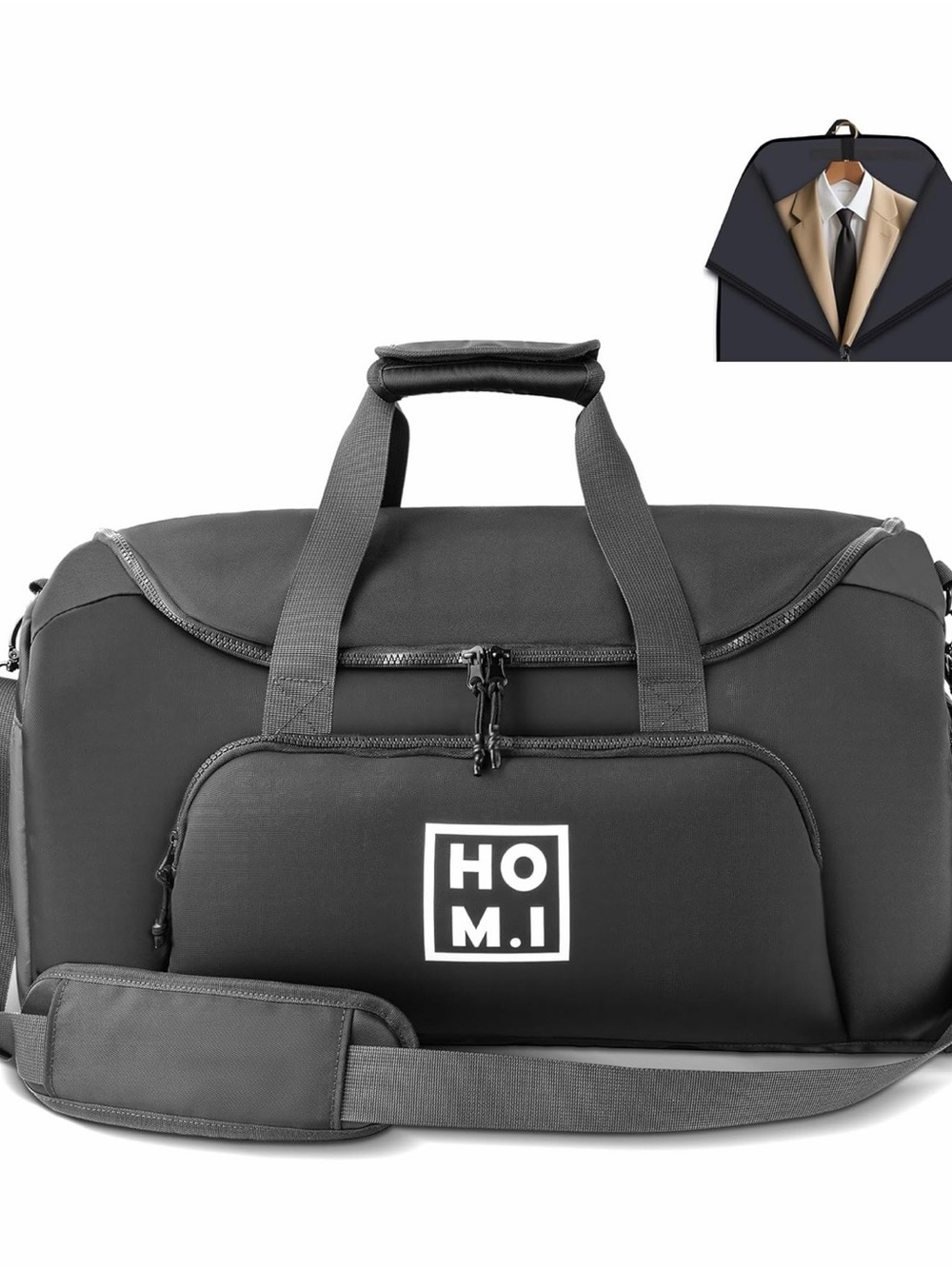 Black Men's Travel Duffel Bag